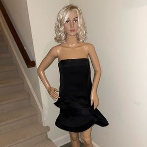 Alice and Olivia Black Cocktail Flare Dress